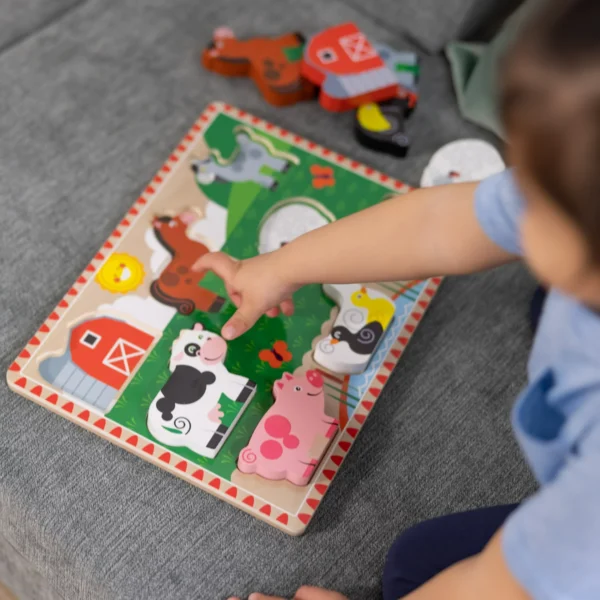 Farm Wooden Chunky Puzzle (8 pcs) - FSC Certified - Image 2