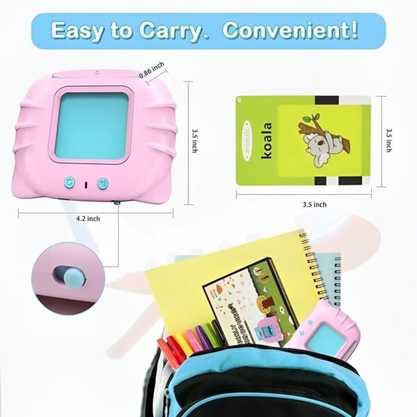 Education Machine with 112Pcs Flash Cards Christmas Gift for Toddler Girls Boys - Image 3