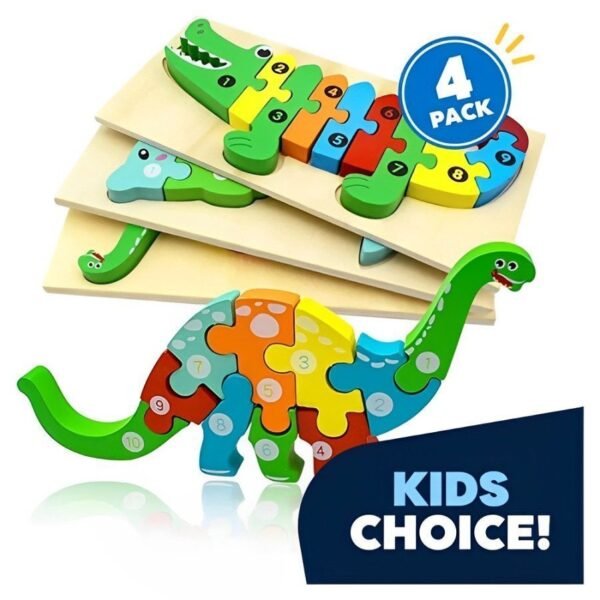 4 Pack - Montessori Wooden Puzzles